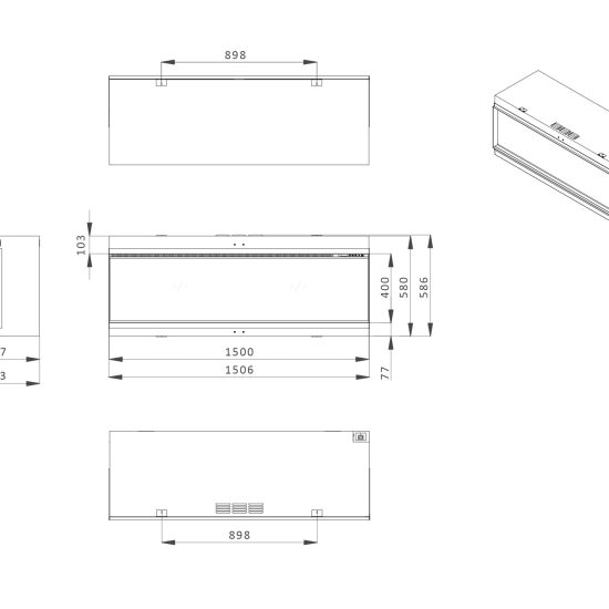 iX15 F Dimension Drawing